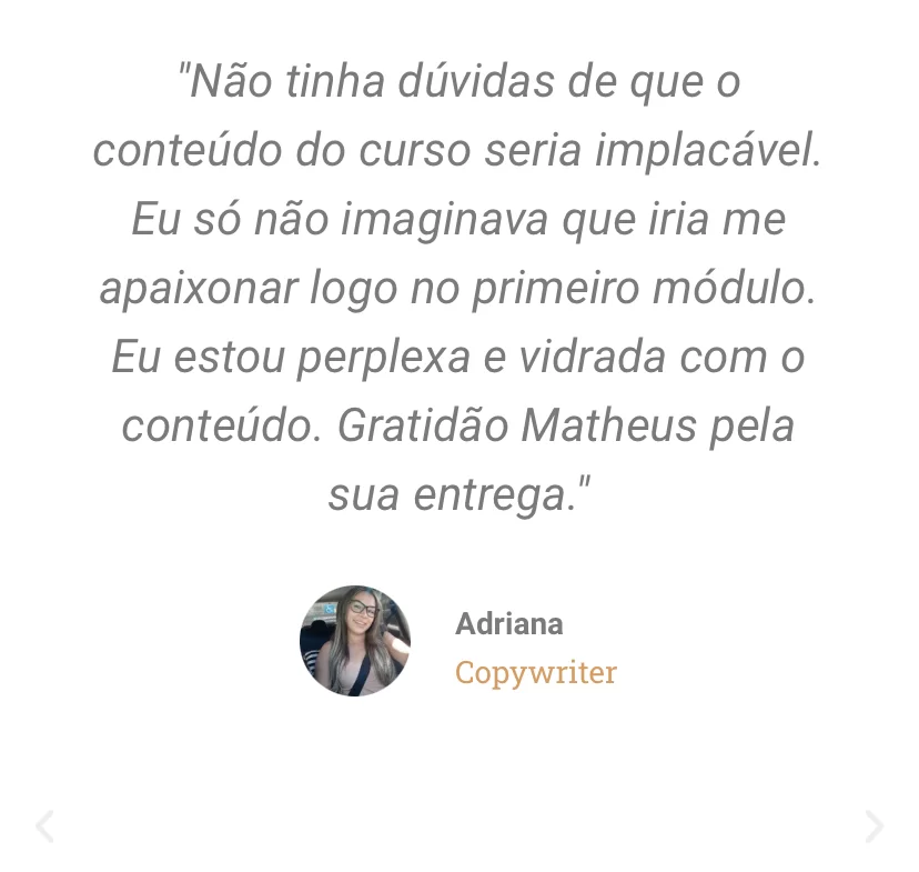 Depoimento em print