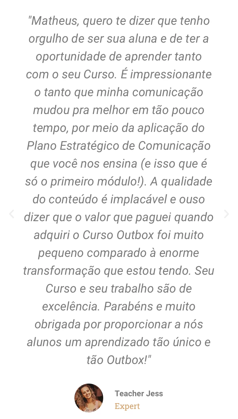 Depoimento em print